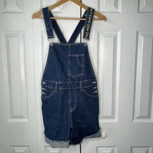 Miuja Denim Jean Shortalls Medium Wash Women's Size Medium Suspenders‎